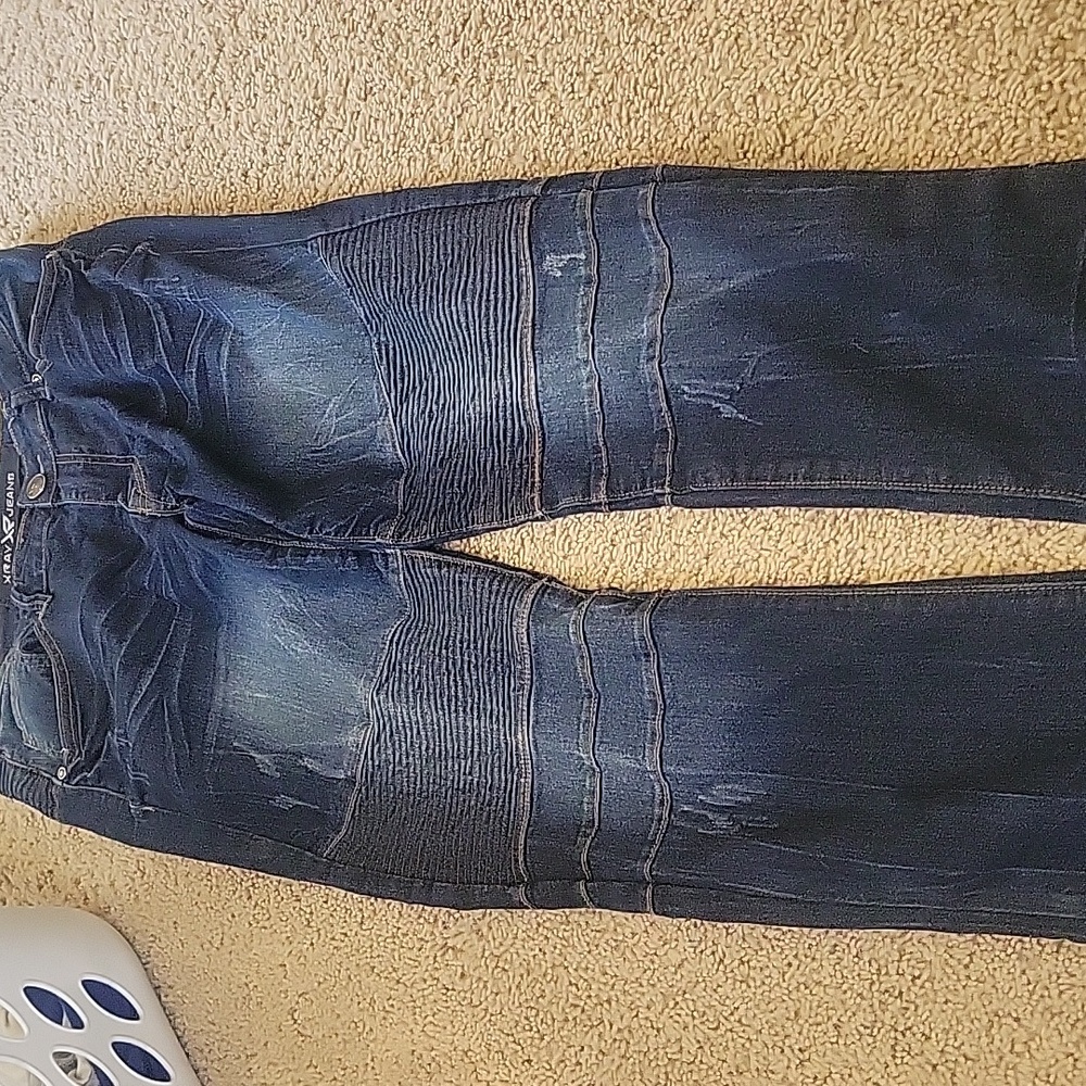 XRAY Jeans Men 32 x 32 Distressed Stacked Stretch Ribbed denim pants